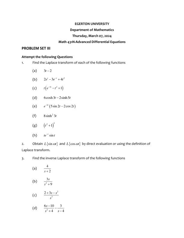 MATH 431N-PROBLEM_SET_III