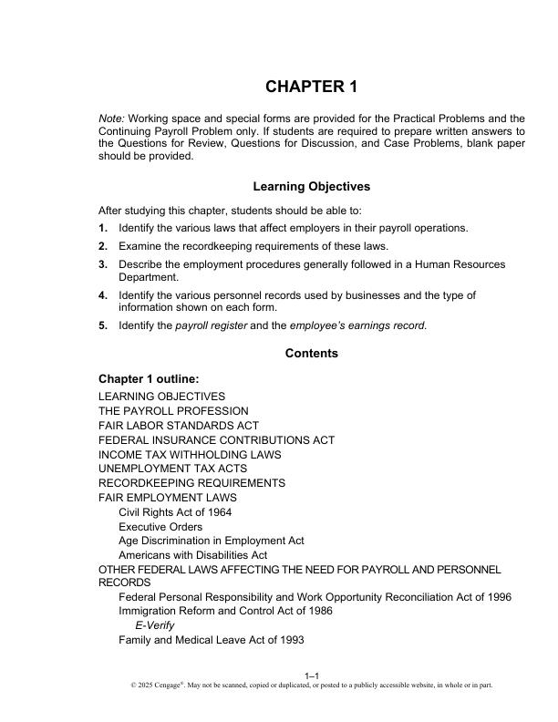 Solution Manual For Payroll Accounting 2026 36th Edition by Bernard J. Bieg, Bridget Stomberg Chapter 1-7