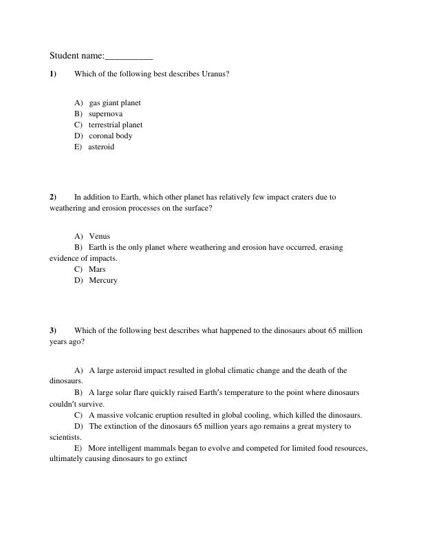 Test Bank Environmental Geology 5th Edition By James Reichard  Chapter 1-16