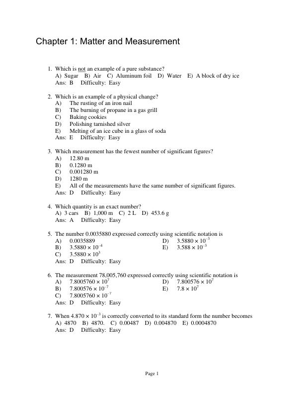 Test Bank Principles of General Organic & Biochemistry 3th Edition By Janice Gorzynski Smith Chapter 1-18