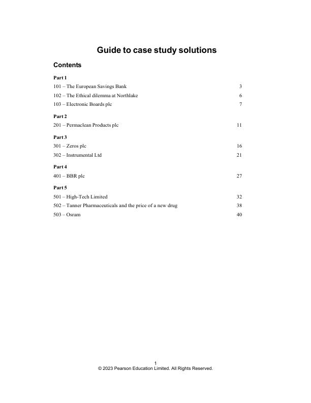 Case Study for Solutions for Management and Cost Accounting, 8th edition Alnoor Bhimani, Srikant M. Datar, Charles Horngren, Madhav V. Rajana
