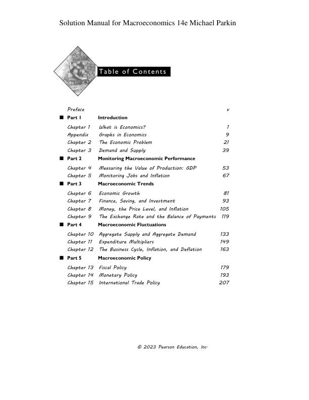 Solution Manual for Macroeconomics 14th Edition by Michael Parkin