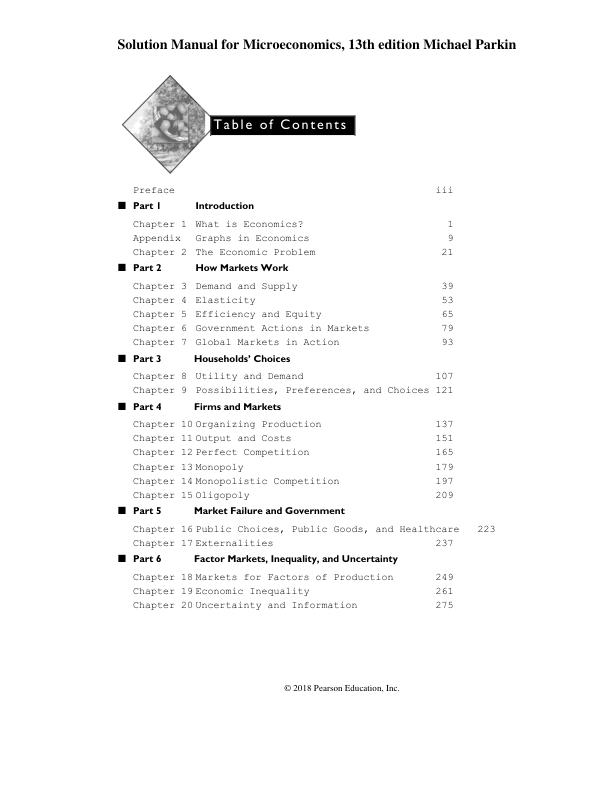 Solution Manual for Microeconomics, 13th Edition Michael Parkin
