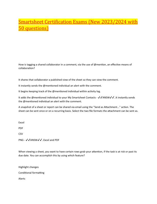 Smartsheet Certification Exams